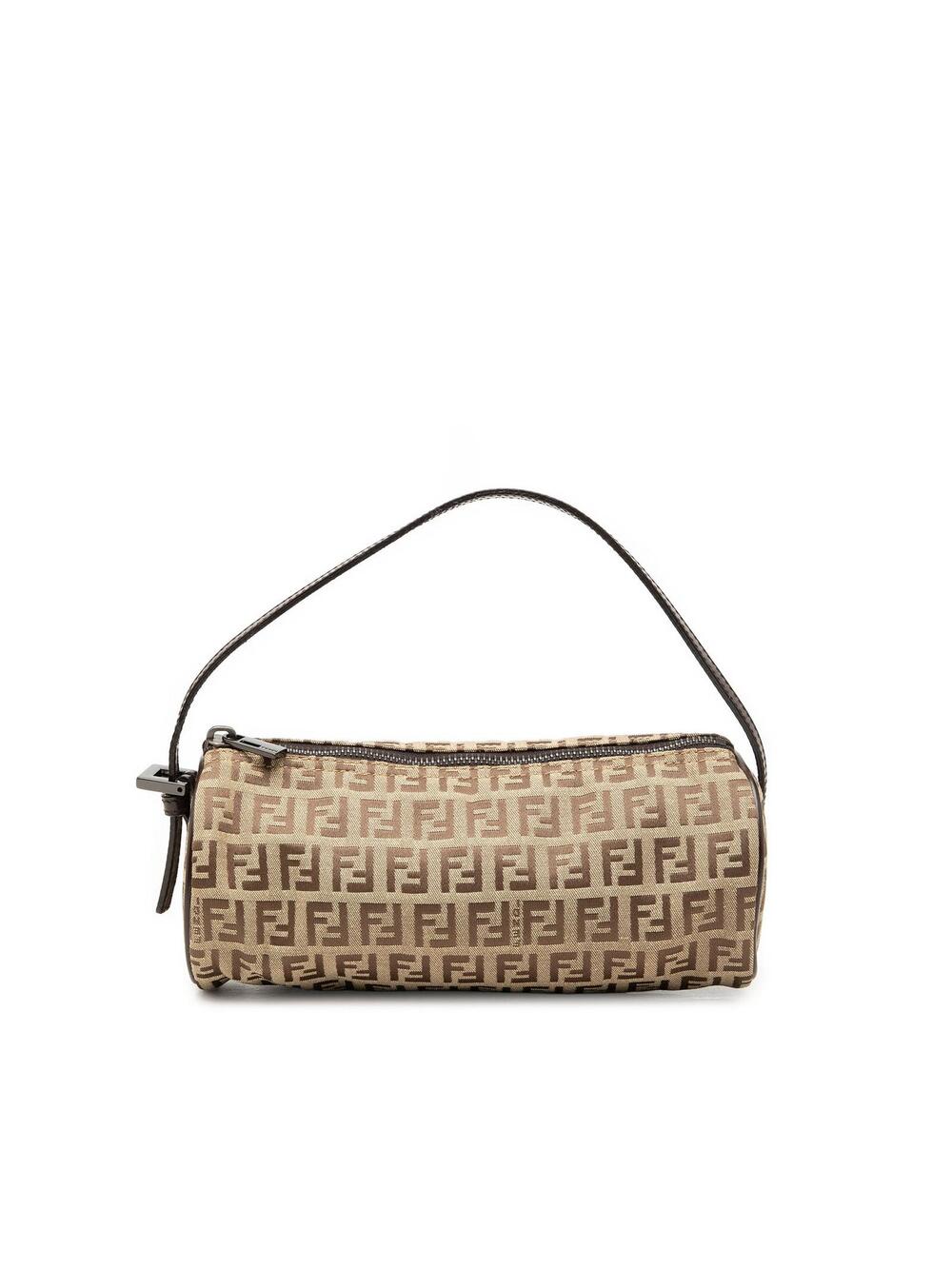Fendi Zucchino Canvas Barrel Pochette #349351F58B